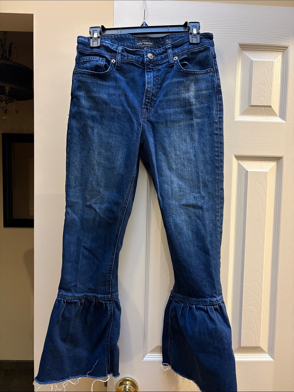 Lucky brand jeans ORTA PREMIUM Rare Ruffle-Hem 6 / 28 like new mid rise
